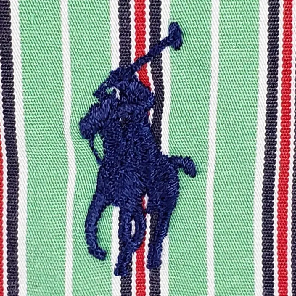 Polo Ralph Lauren Shirt Oxford Button Down Mens 3XB Green Stripe LS